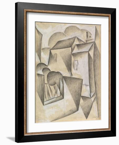 Houses in Paris, Place Ravignan, 1911-Juan Gris-Framed Giclee Print