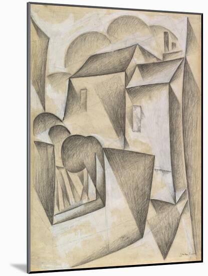 Houses in Paris, Place Ravignan, 1911-Juan Gris-Mounted Giclee Print