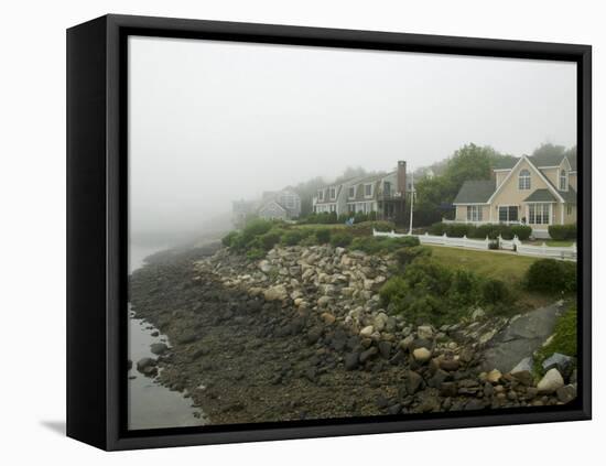 Houses in Perkins Cove, Ogunquit, Maine, USA-Lisa S. Engelbrecht-Framed Premier Image Canvas