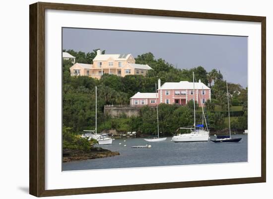 Houses in Pitts Bay, Hamilton City, Pembroke Parish, Bermuda, Central America-Richard Cummins-Framed Photographic Print