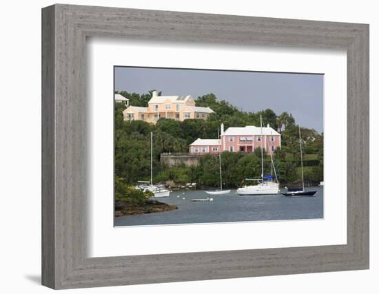 Houses in Pitts Bay, Hamilton City, Pembroke Parish, Bermuda, Central America-Richard Cummins-Framed Photographic Print