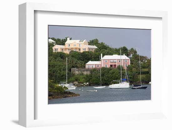 Houses in Pitts Bay, Hamilton City, Pembroke Parish, Bermuda, Central America-Richard Cummins-Framed Photographic Print