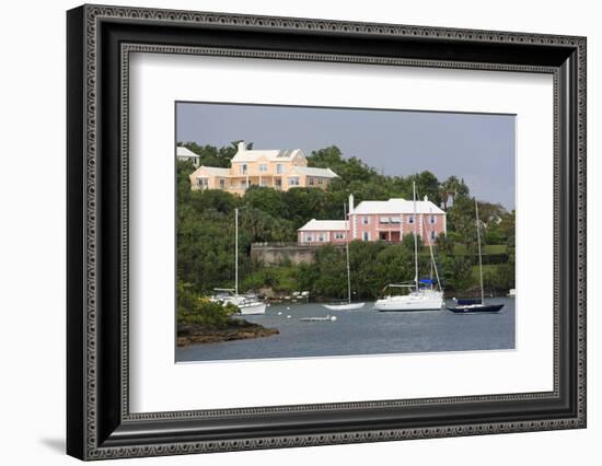 Houses in Pitts Bay, Hamilton City, Pembroke Parish, Bermuda, Central America-Richard Cummins-Framed Photographic Print