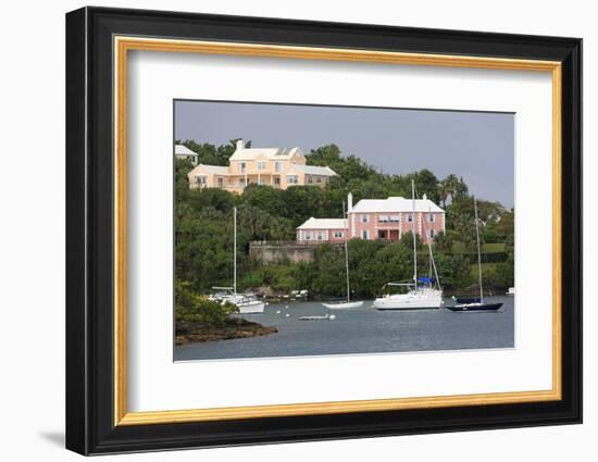 Houses in Pitts Bay, Hamilton City, Pembroke Parish, Bermuda, Central America-Richard Cummins-Framed Photographic Print