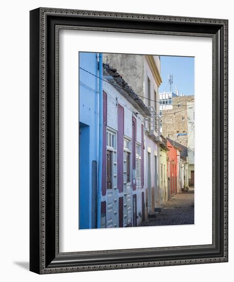 Houses in Plato. The capital Praia on the Ilha de Santiago, Cape Verde.-Martin Zwick-Framed Photographic Print