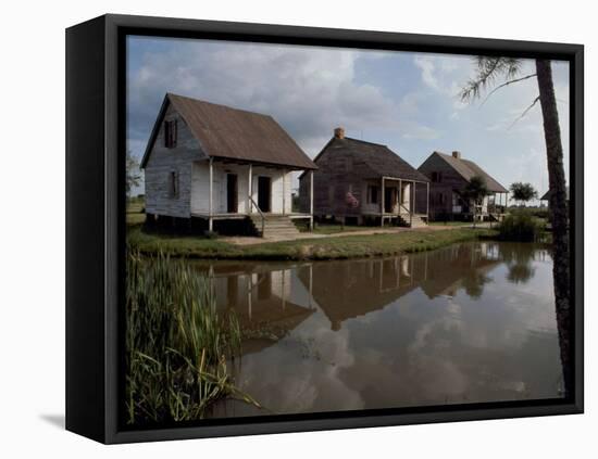 Houses in the Bayou Country of Louisiana-null-Framed Premier Image Canvas