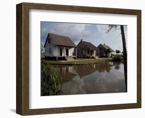 Houses in the Bayou Country of Louisiana-null-Framed Photographic Print