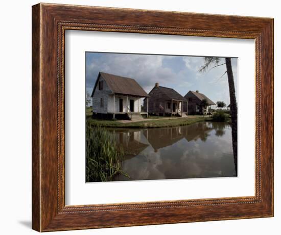 Houses in the Bayou Country of Louisiana-null-Framed Photographic Print