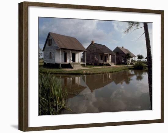 Houses in the Bayou Country of Louisiana-null-Framed Photographic Print