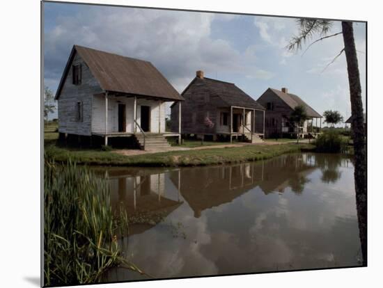 Houses in the Bayou Country of Louisiana-null-Mounted Photographic Print