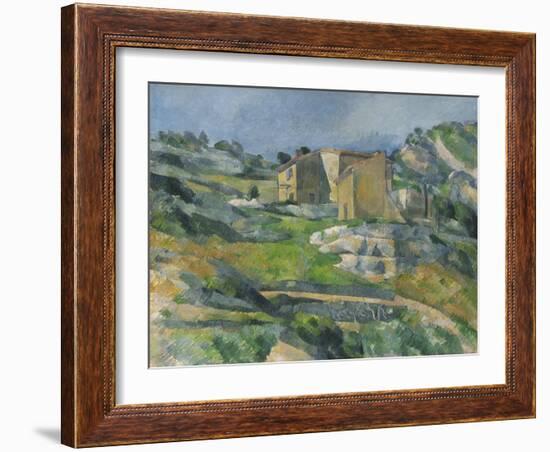 Houses in the Provence: the Riaux Valley Near L'Estaque, C.1833-Paul Cézanne-Framed Giclee Print