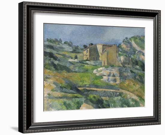 Houses in the Provence: the Riaux Valley Near L'Estaque, C.1833-Paul Cézanne-Framed Giclee Print