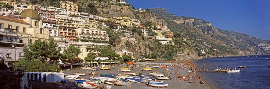 Houses In The Village On A Hill Spiaggia Di Marina Grande Positano Amalfi Coast Italy Photographic Print By Artcom