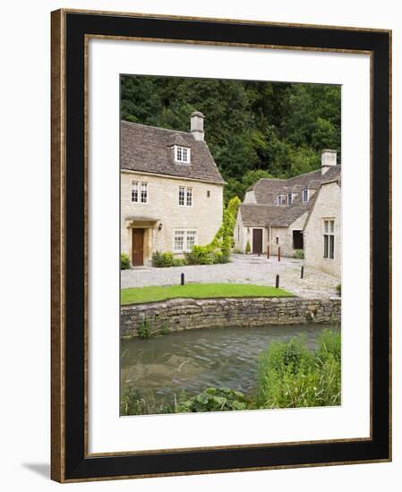 Houses Near the Brook, Castle Combe Village, Cotswolds, Wiltshire-Richard Cummins-Framed Photographic Print