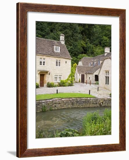 Houses Near the Brook, Castle Combe Village, Cotswolds, Wiltshire-Richard Cummins-Framed Photographic Print