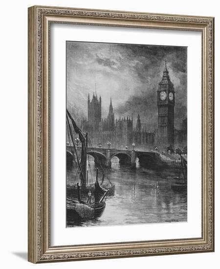 'Houses of Parliament', 1890-Hume Nisbet-Framed Giclee Print