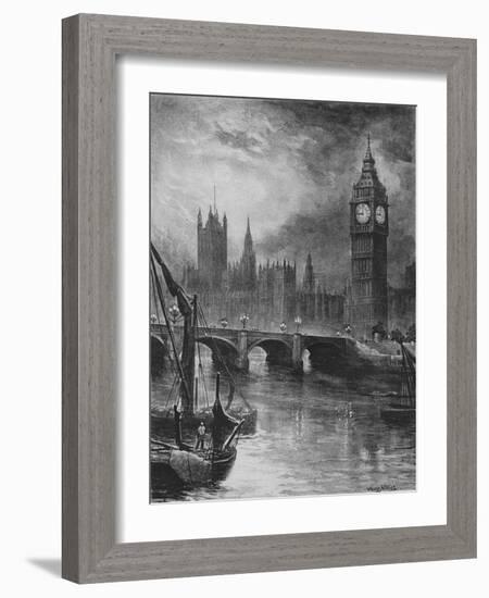 'Houses of Parliament', 1890-Hume Nisbet-Framed Giclee Print