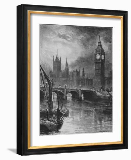 'Houses of Parliament', 1890-Hume Nisbet-Framed Giclee Print