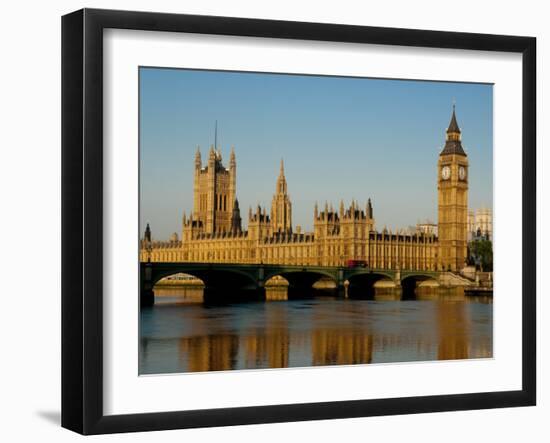 Houses of Parliament and Big Ben, Westminster, London-Charles Bowman-Framed Photographic Print