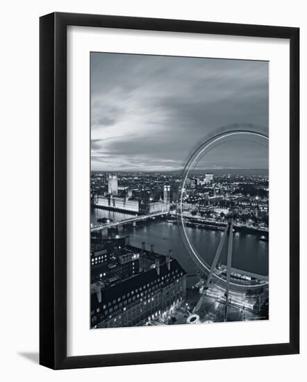 Houses of Parliament and Millennium Wheel, London, England-Doug Pearson-Framed Photographic Print