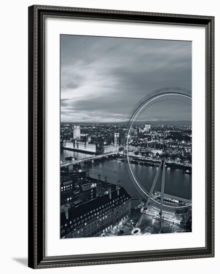 Houses of Parliament and Millennium Wheel, London, England-Doug Pearson-Framed Photographic Print