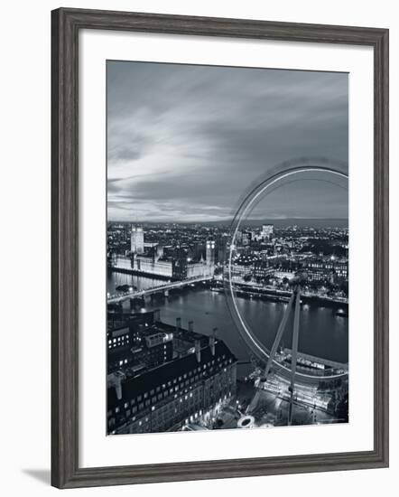 Houses of Parliament and Millennium Wheel, London, England-Doug Pearson-Framed Photographic Print