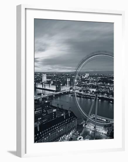 Houses of Parliament and Millennium Wheel, London, England-Doug Pearson-Framed Photographic Print