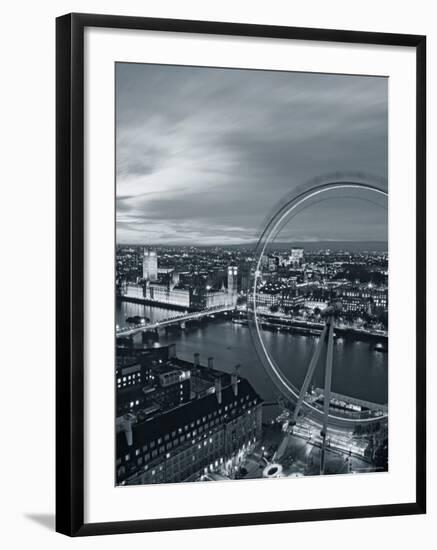 Houses of Parliament and Millennium Wheel, London, England-Doug Pearson-Framed Photographic Print