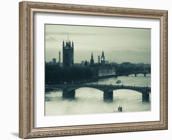 Houses of Parliament and River Thames, London, England, UK-Jon Arnold-Framed Photographic Print