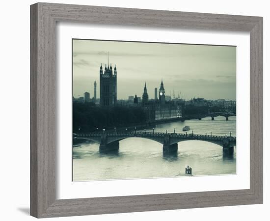 Houses of Parliament and River Thames, London, England, UK-Jon Arnold-Framed Photographic Print