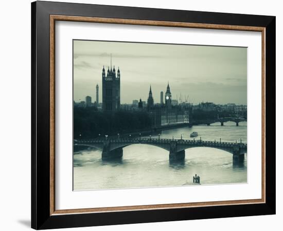 Houses of Parliament and River Thames, London, England, UK-Jon Arnold-Framed Photographic Print