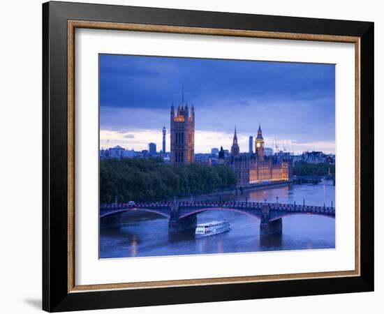 Houses of Parliament and River Thames, London, England, UK-Jon Arnold-Framed Photographic Print