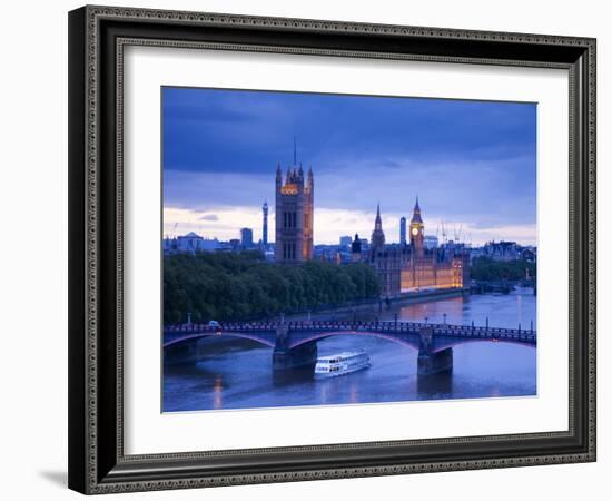 Houses of Parliament and River Thames, London, England, UK-Jon Arnold-Framed Photographic Print