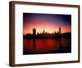 Houses of Parliament at Dusk, London, England-Terry Why-Framed Photographic Print