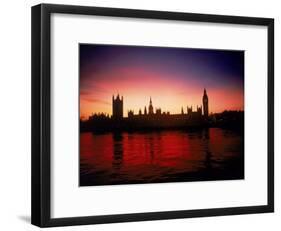 Houses of Parliament at Dusk, London, England-Terry Why-Framed Photographic Print