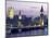 Houses of Parliament at Night, London, England-Walter Bibikow-Mounted Photographic Print