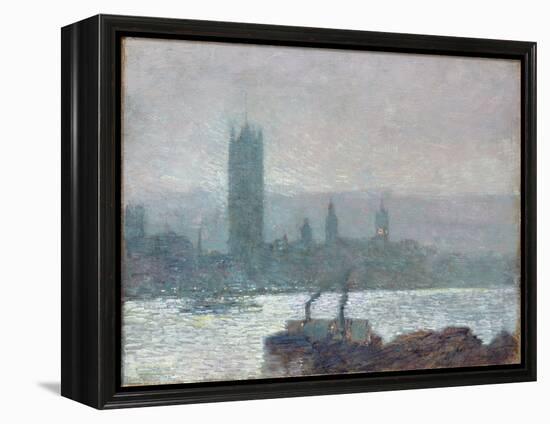 Houses of Parliament, Early Evening, 1898-Childe Hassam-Framed Premier Image Canvas