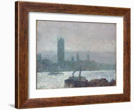 Houses of Parliament, Early Evening, 1898-Childe Hassam-Framed Giclee Print