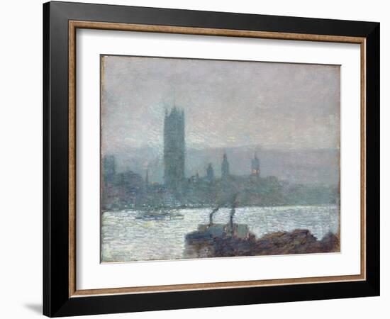 Houses of Parliament, Early Evening, 1898-Childe Hassam-Framed Giclee Print