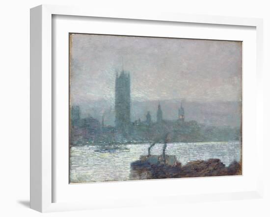 Houses of Parliament, Early Evening, 1898-Childe Hassam-Framed Giclee Print