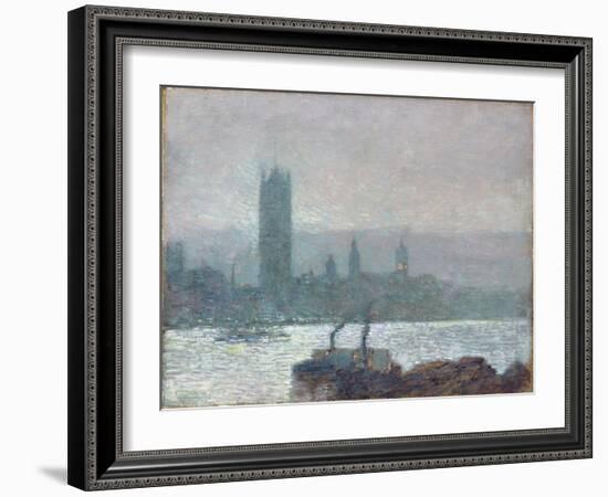 Houses of Parliament, Early Evening, 1898-Childe Hassam-Framed Giclee Print