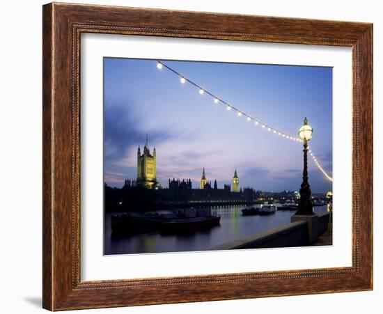 Houses of Parliament in the Evening, London, England, United Kingdom-Adam Woolfitt-Framed Photographic Print