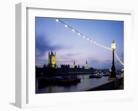 Houses of Parliament in the Evening, London, England, United Kingdom-Adam Woolfitt-Framed Photographic Print