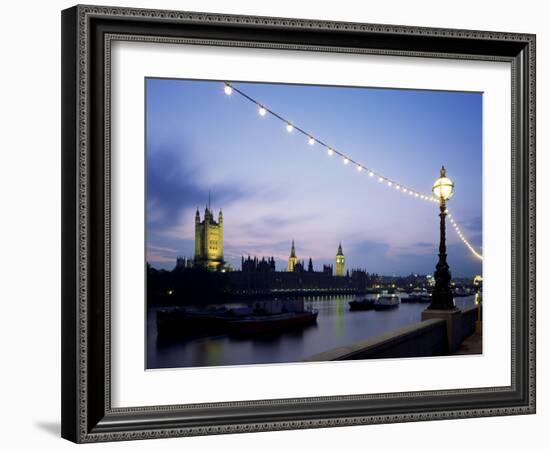 Houses of Parliament in the Evening, London, England, United Kingdom-Adam Woolfitt-Framed Photographic Print