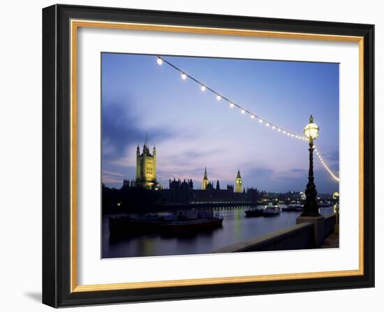 Houses of Parliament in the Evening, London, England, United Kingdom-Adam Woolfitt-Framed Photographic Print