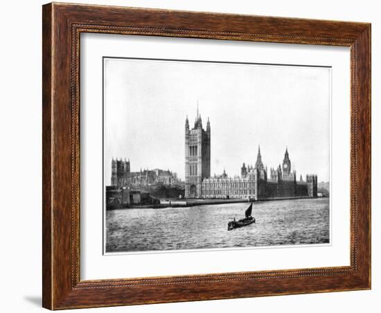 Houses of Parliament, London, Late 19th Century-John L Stoddard-Framed Giclee Print