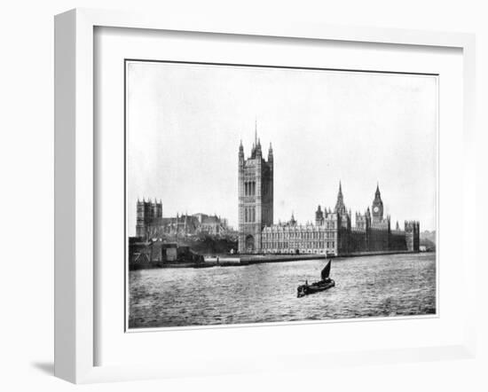 Houses of Parliament, London, Late 19th Century-John L Stoddard-Framed Giclee Print