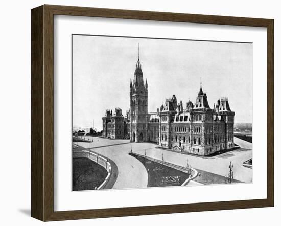 Houses of Parliament, Ottawa, Canada, 1893-John L Stoddard-Framed Giclee Print