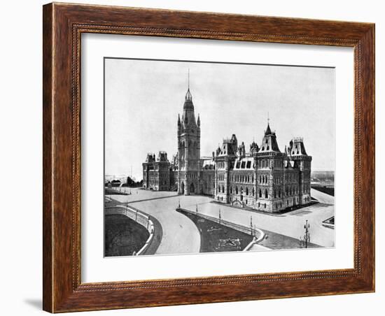 Houses of Parliament, Ottawa, Canada, 1893-John L Stoddard-Framed Giclee Print