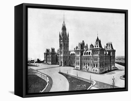 Houses of Parliament, Ottawa, Canada, 1893-John L Stoddard-Framed Premier Image Canvas